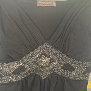 Cute cami top with embroidered design